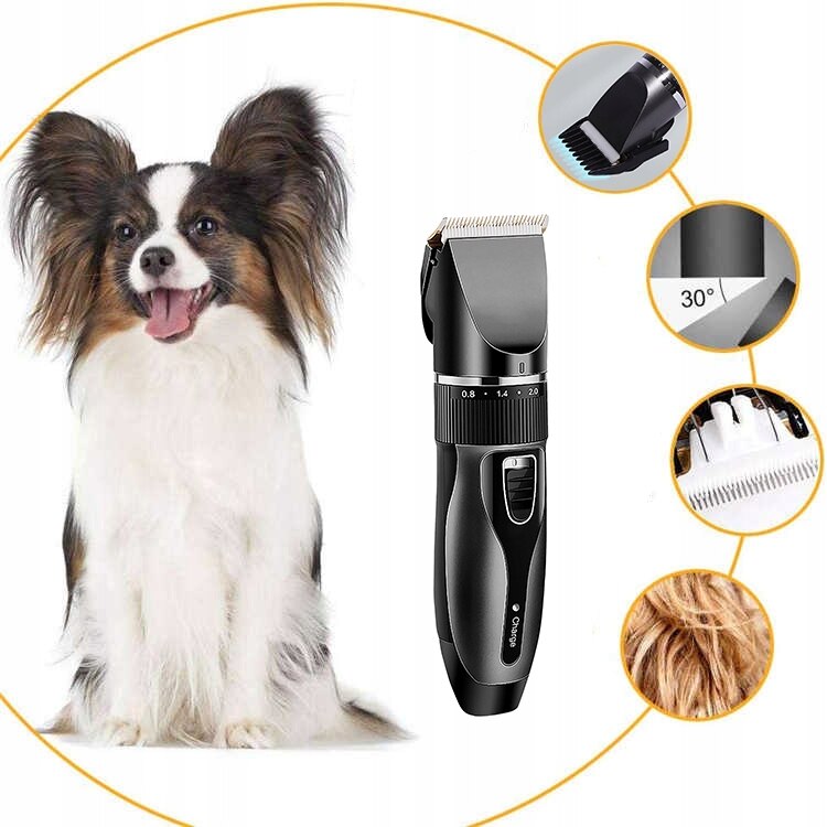 Aparat de tuns profesional pentru cani cu acumulator, lama titan + ceramica, incarcare USB, culoare Neagra, model AVX-WT-BLACK-T10 Aparat de tuns profesional pentru cani cu acumulator, lama titan + ceramica, incarcare USB, culoare Neagra, model AVX-WT-BLACK-T10